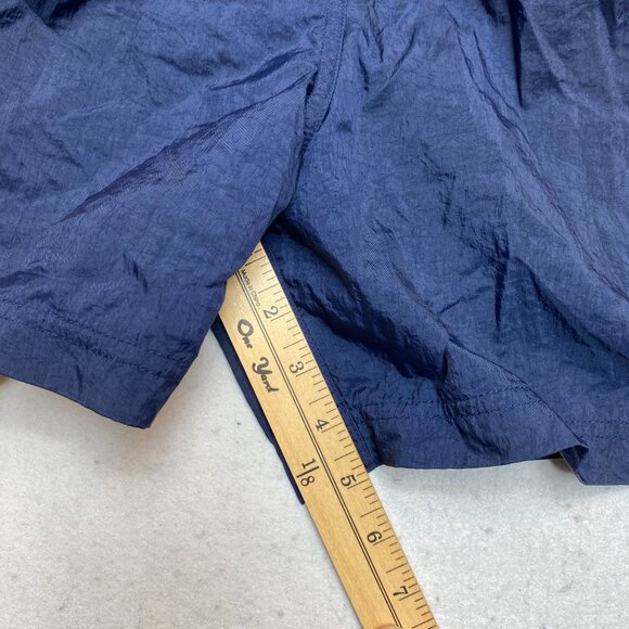 Vintage Nike Logo Swim Trunks Men's XL Blue Swoosh Shorts Black Tag - Picture 6 of 8